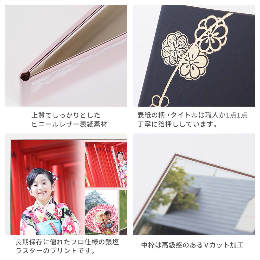 楽天市場】七五三 写真 台紙 2面アルバム 両親 祖父母 プレゼント【2面