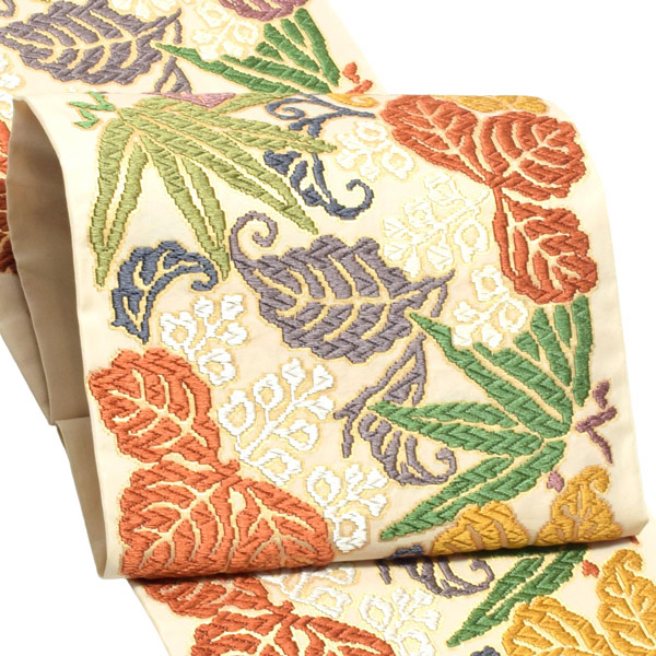 V9989 ○高級 正絹 唐織 六通 袋帯 華文 花文 BAAU7869hv ファッション