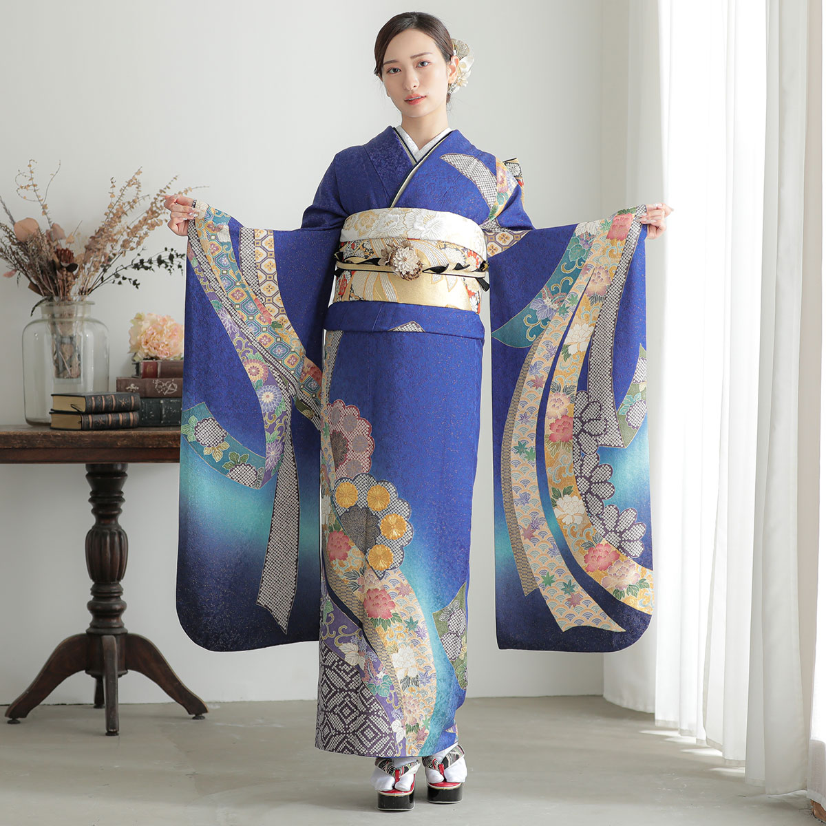 売約済み【WA-Modern】正絹京友禅振袖7点フルセット WA-Modern】正絹