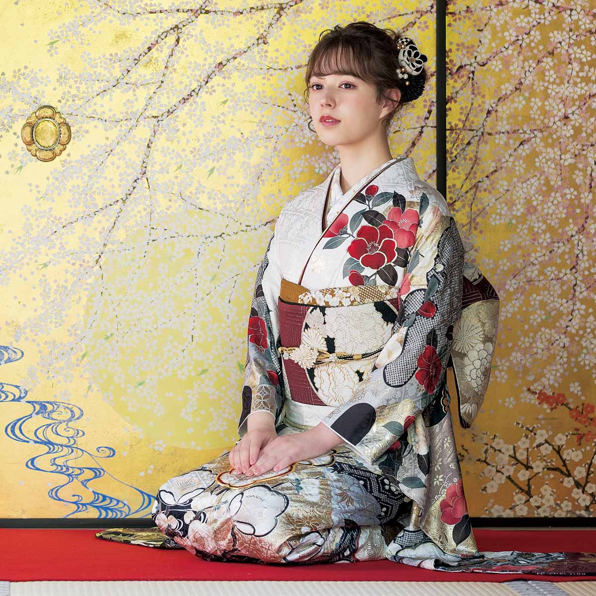 楽天市場】成人式早割クーポン10％オフ【振袖 レンタル】RS2193 正絹