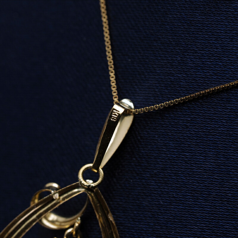 楽天市場】K18 アコヤ本真珠 ペンダントトップ ティアドロップ あこや