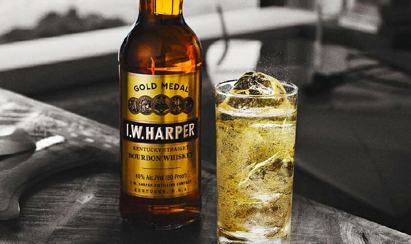 i.w.ハーパー フォアローゼスなど バーボンウイスキー古酒 4本セット