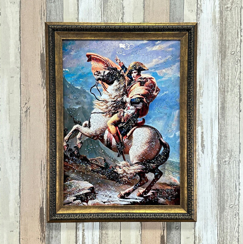楽天市場】水晶パネル アートパネル 62×82cm 名画 ナポレオン フレーム