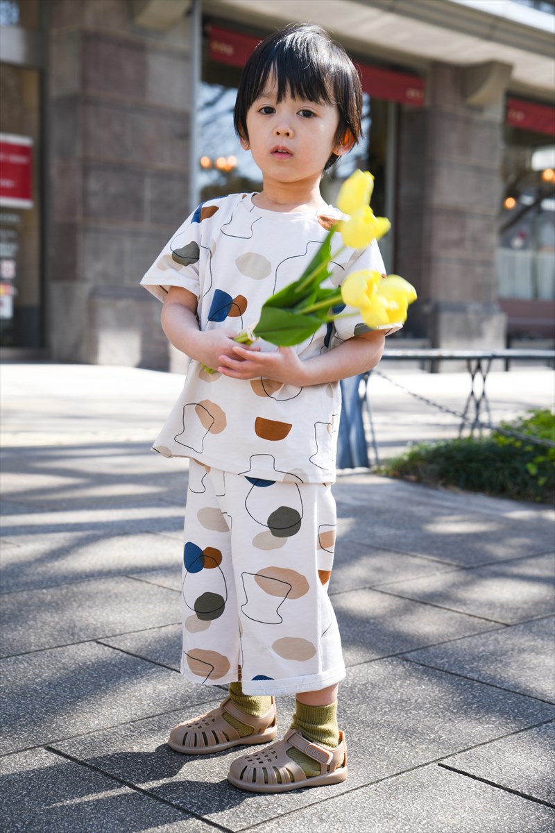 rganic zoo Ceramics ワイドレッグパンツ｜セラミック柄 総柄ワイド