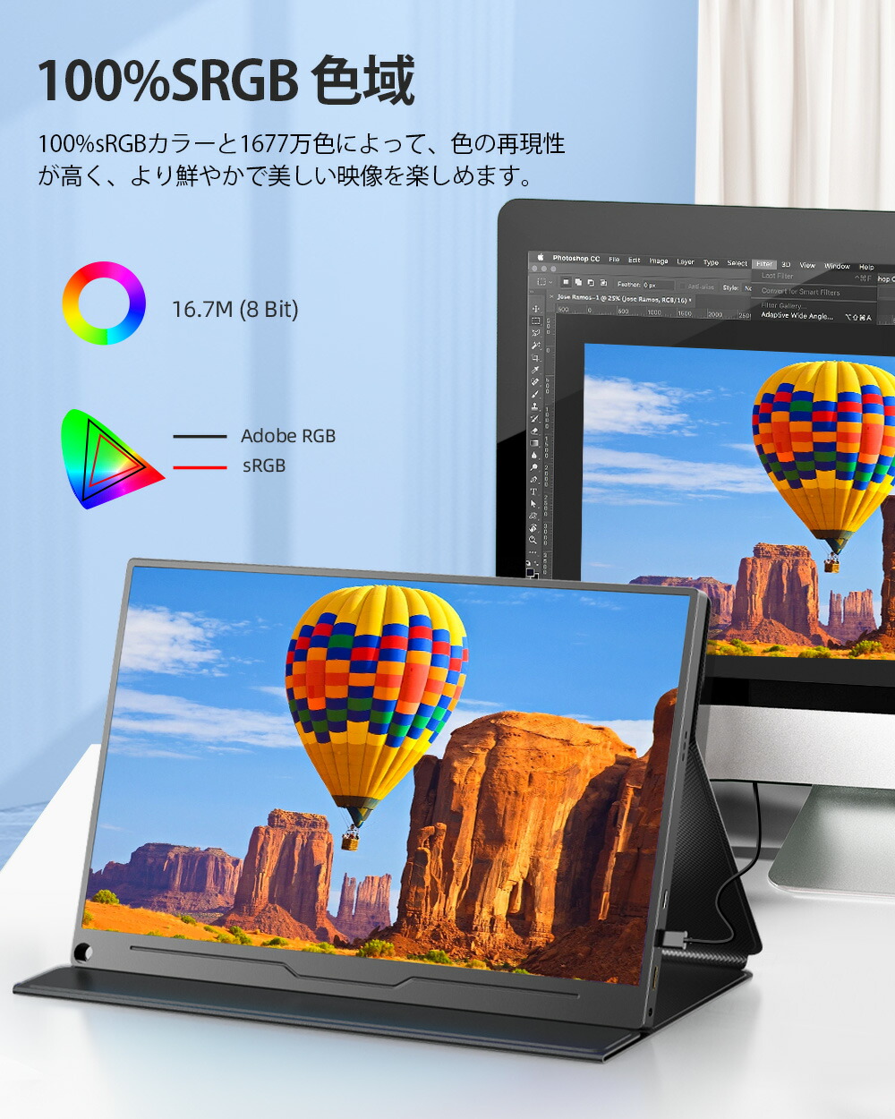 楽天市場】【4K】モバイルモニター 4K 15.6インチ 100%sRGB UHD 非光沢