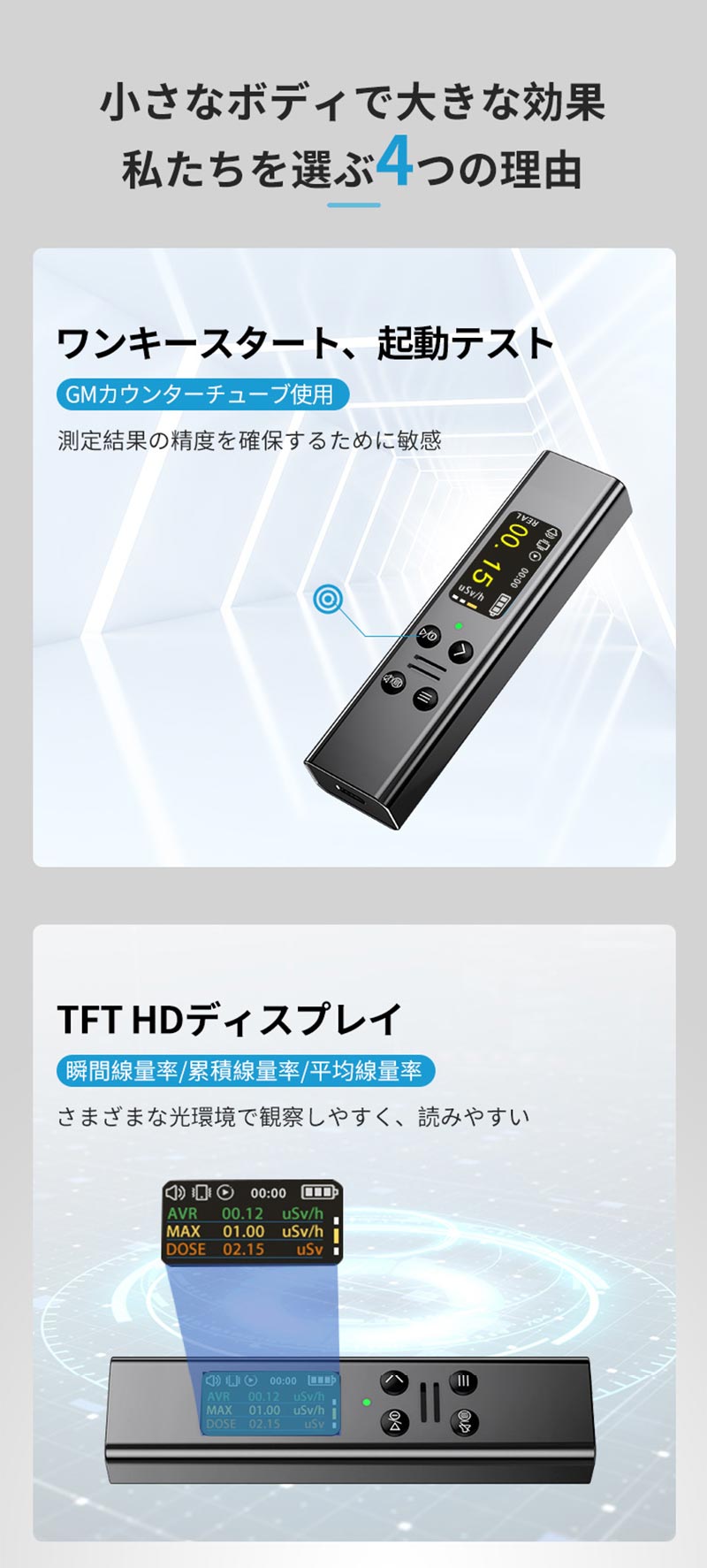 楽天市場】放射線測定器 ガイガーカウンター 高精度 β線/γ線/X線 測定