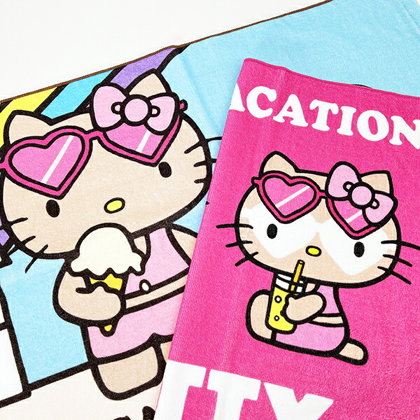 サンリオ ハローキティ 日焼け キティ フェイスタオル アイス Sanrio