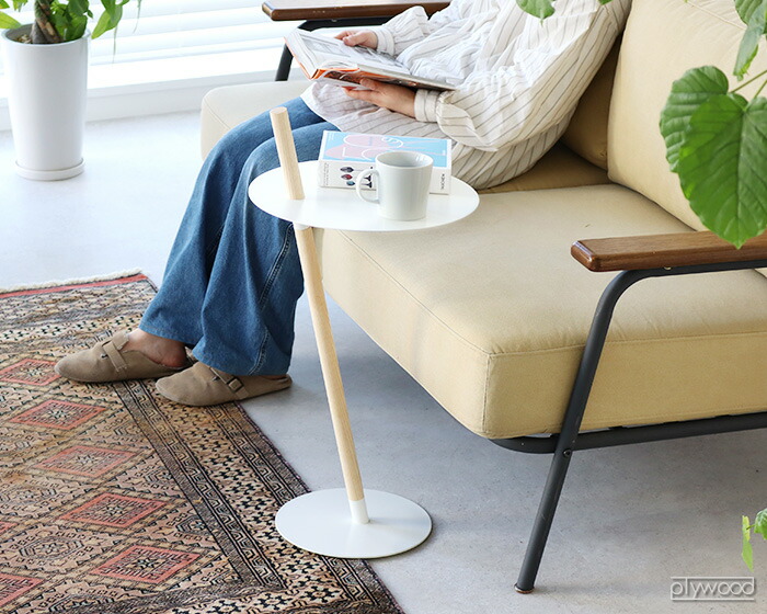 楽天市場】サイドテーブル おしゃれ 木製 丸DUENDE TUBE&ROD OIL