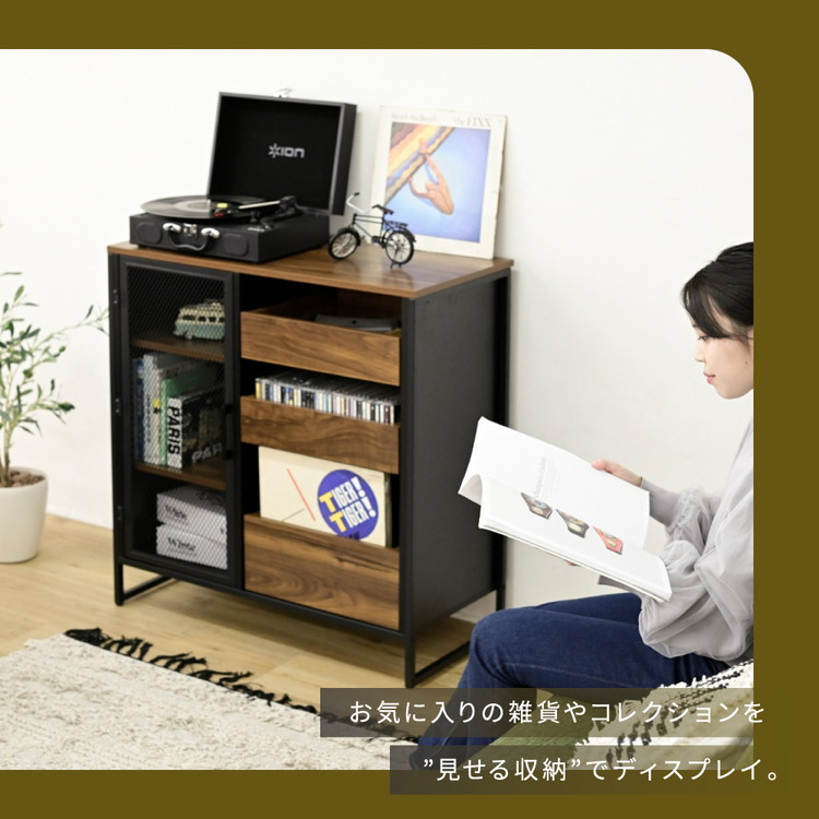 フランス製 ヴィンテージ アイアンラック 1950年代 CDラック レコード