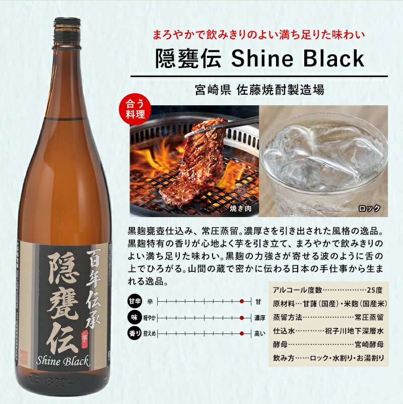九州蔵 芋焼酎 飲み比べ 1800ml 5本組セット 佐藤焼酎製造場 常楽酒造