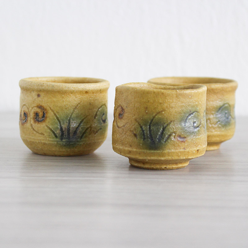 吉川心水造 黄瀬戸湯呑み 陶器 益子 陶芸家 吉川心水造 黄瀬戸湯呑み