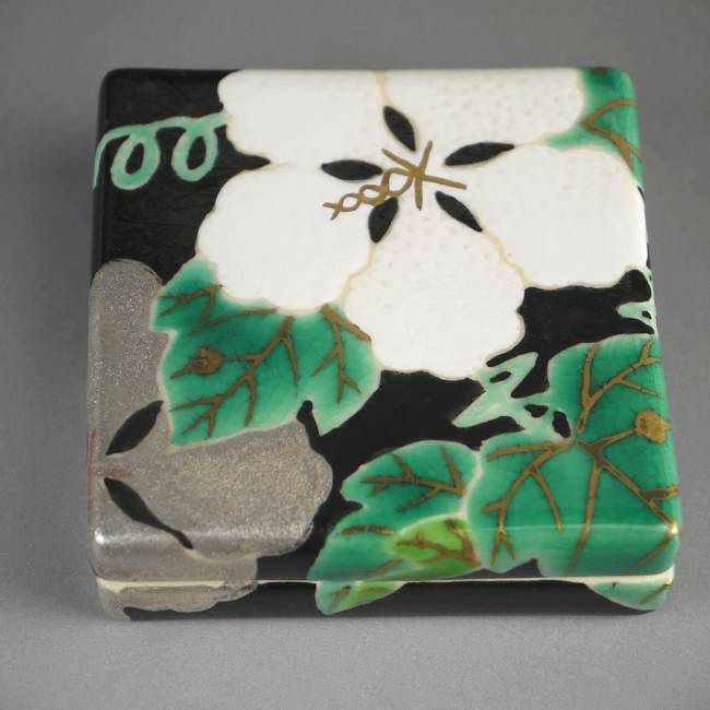 夕顔香合 総峰 - 京焼清水焼 松韻堂