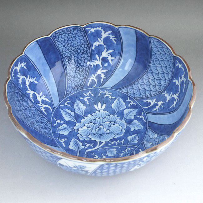 清水焼 京焼 瑞昭窯 名匠 二代目 大野瑞昭作 染付け 深鉢 鉢 食器 和