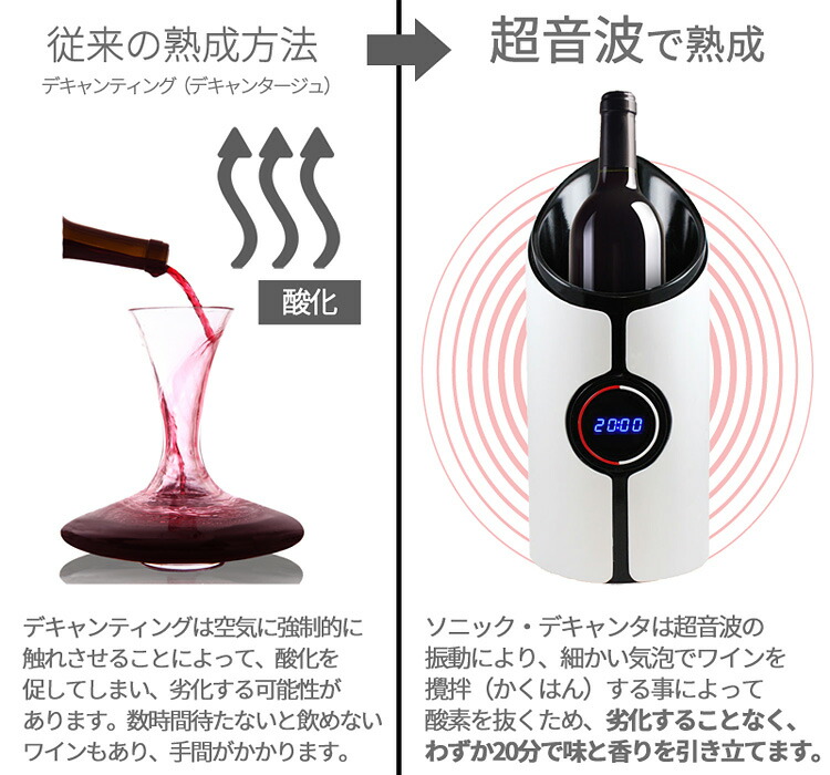 楽天市場】正規品 ソニック・デキャンタ Sonic Decanter 【ポイント10