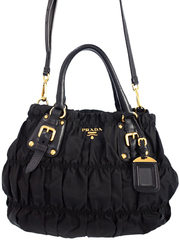 PRADA】プラダ『ギャザー 2WAYトートバッグ』BN1792 レディース 2WAY