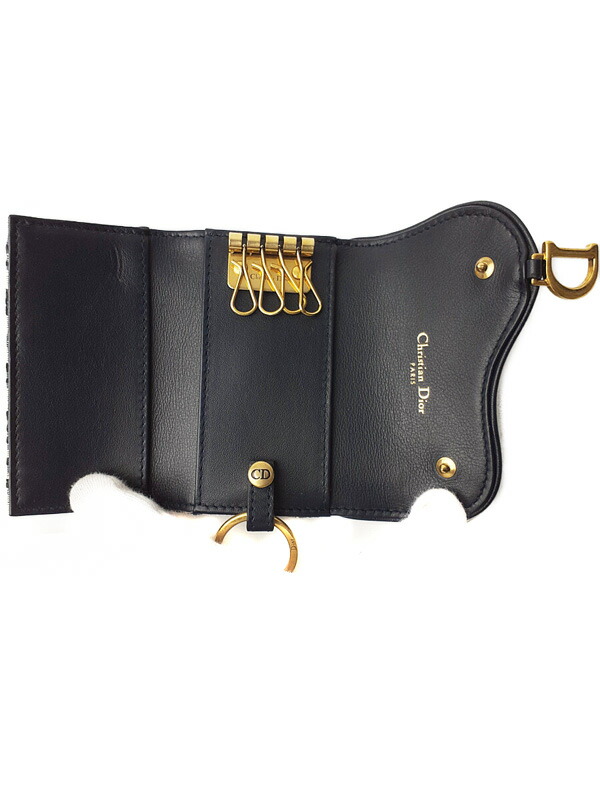 Christian Dior / キーケース/レザー/BLK/レディース Christian Dior