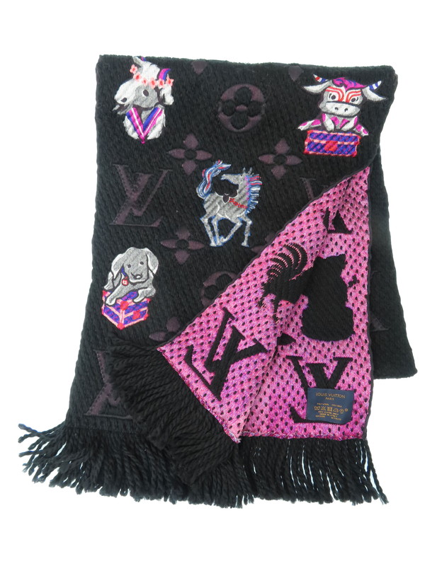 LOUIS VUITTON】【イタリア製】ルイヴィトン『エシャルプ・ロゴマニア