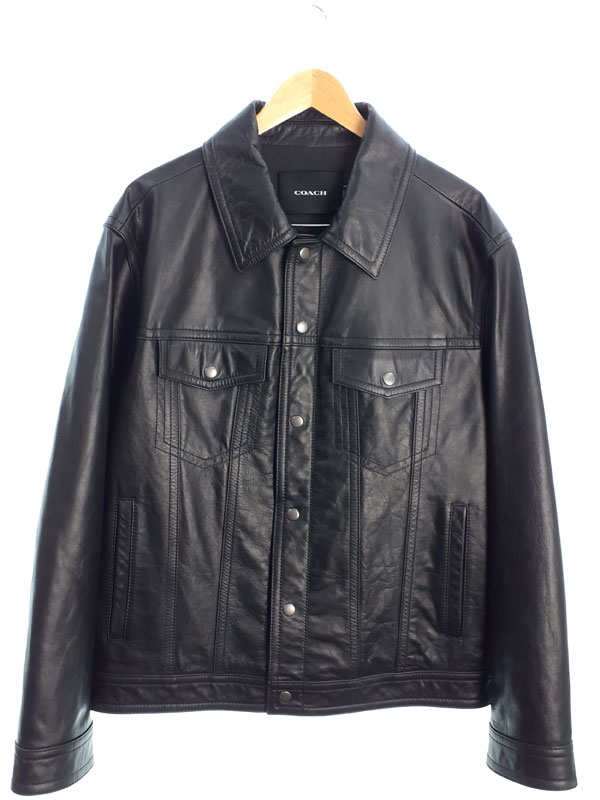 COACH】コーチ『レザートラッカージャケット sizeL』CM795 メンズ