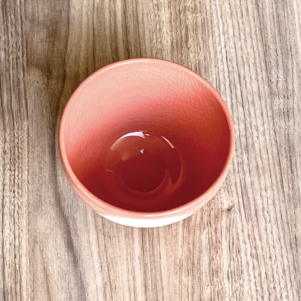 美濃焼 鳥獣赤抹茶碗 (12×7.5cm)