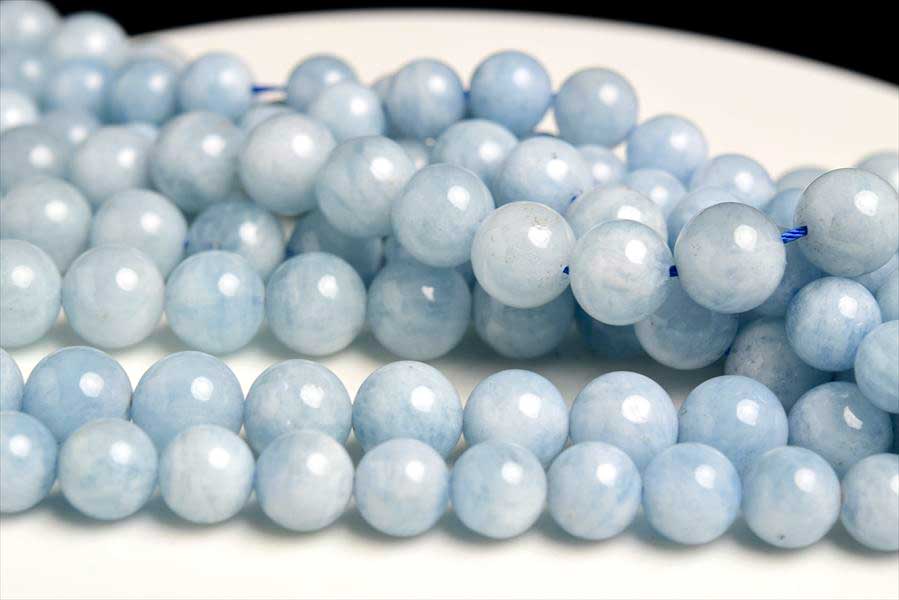 楽天市場】アクアマリンAA 藍玉 【約12mm珠連売り：一連約40cm】アクア