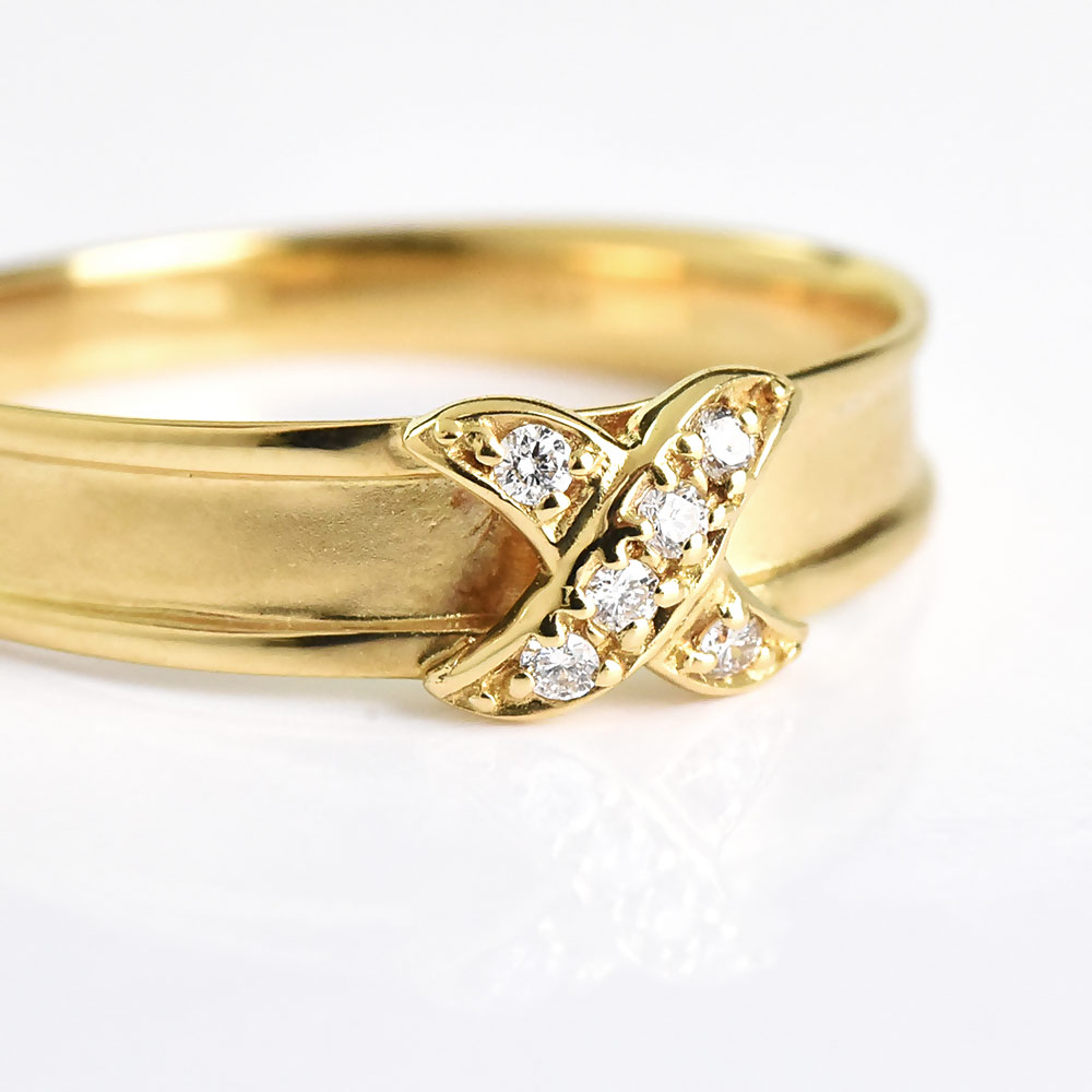 楽天市場】【お見積り対応商品】「X」モチーフ ダイヤモンド リング