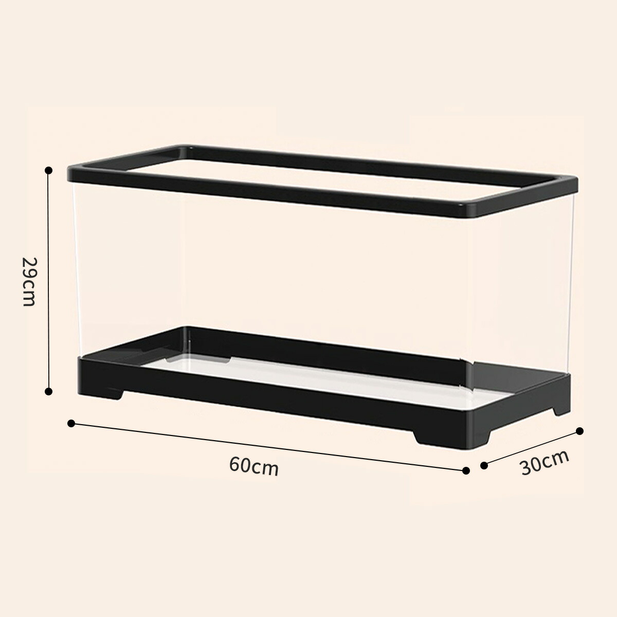 楽天市場】[幅60X奥30X高29cm] VeroMan クリア アクリル 水槽セット