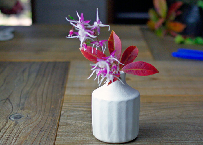 益子焼 しのぎ(鎬) 陶器 花瓶 一輪挿し おしゃれ わかさま陶芸 母の日