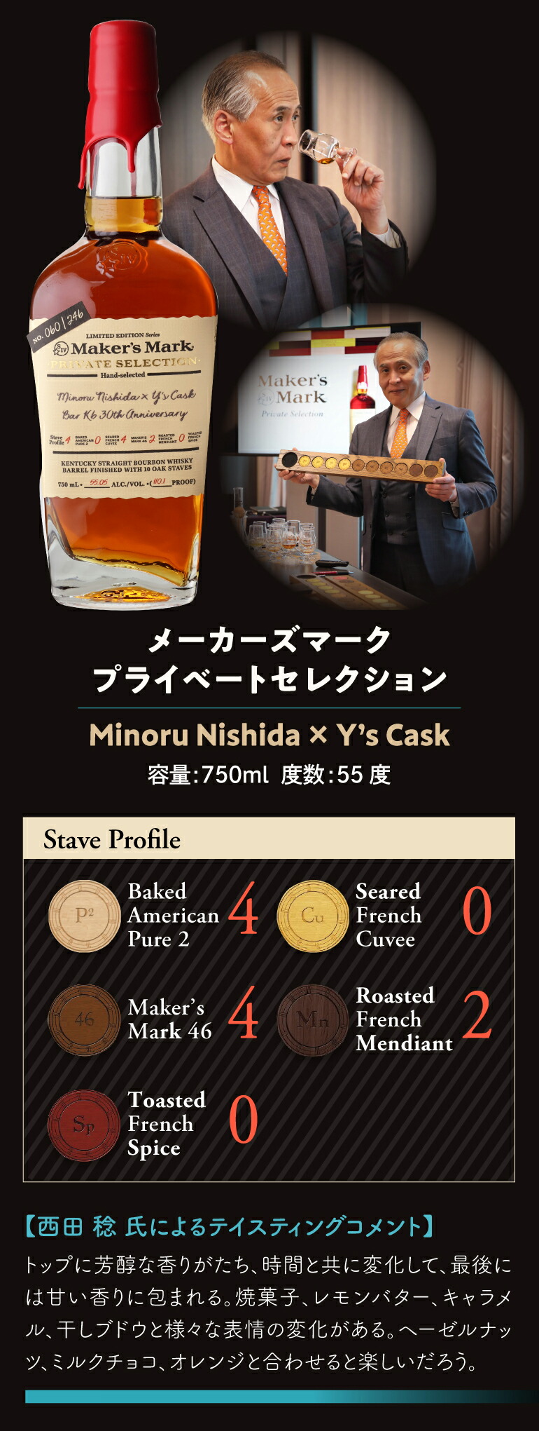 メーカーズマーク プライベート セレクション Minoru Nishida × Y's