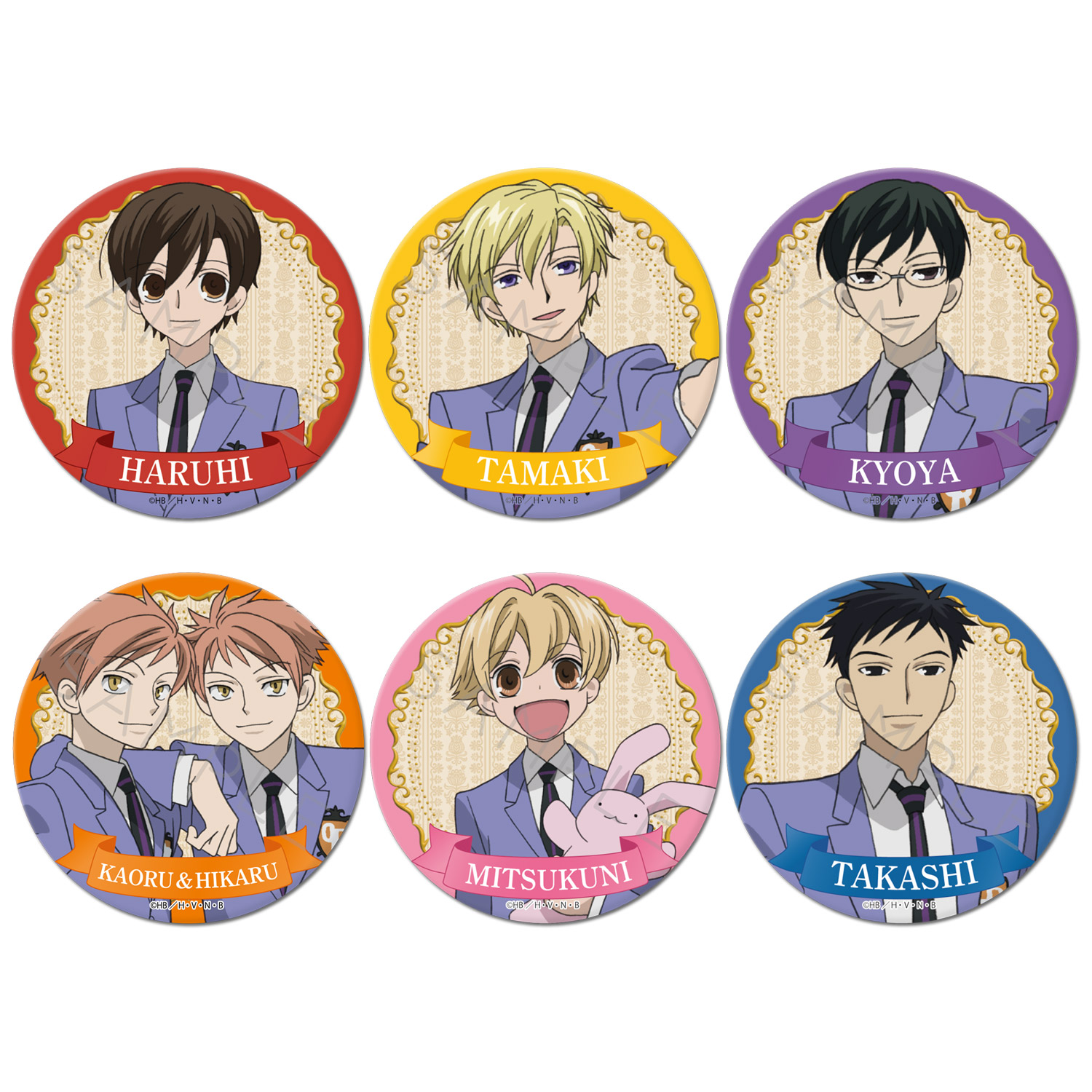 楽天市場】『桜蘭高校ホスト部』 3WAY缶バッジ(75mm) A(藤岡 ハルヒ) B