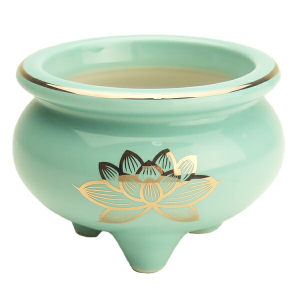楽天市場】香炉 青磁上金蓮 2.5寸～1尺 : 仏壇 仏具 神棚の専門店 よねはら