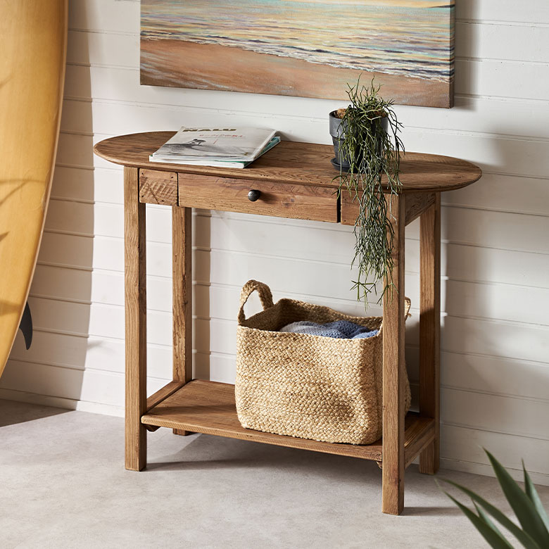 楽天市場】コンソール デスク テーブル 天然木 木製 ウッド 古材 約 W