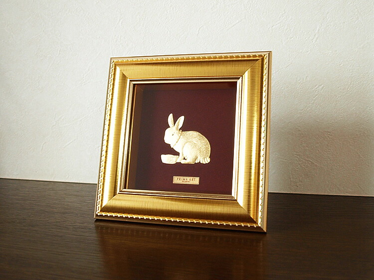 楽天市場】純金アート うさぎ 兔 ラッキーアニマル ゴールド Prima Art