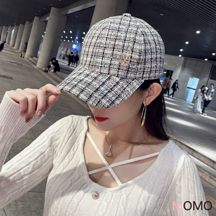 楽天市場】ツイードチェック柄ゴルフキャップ 小顔見えキャップ 紫外線