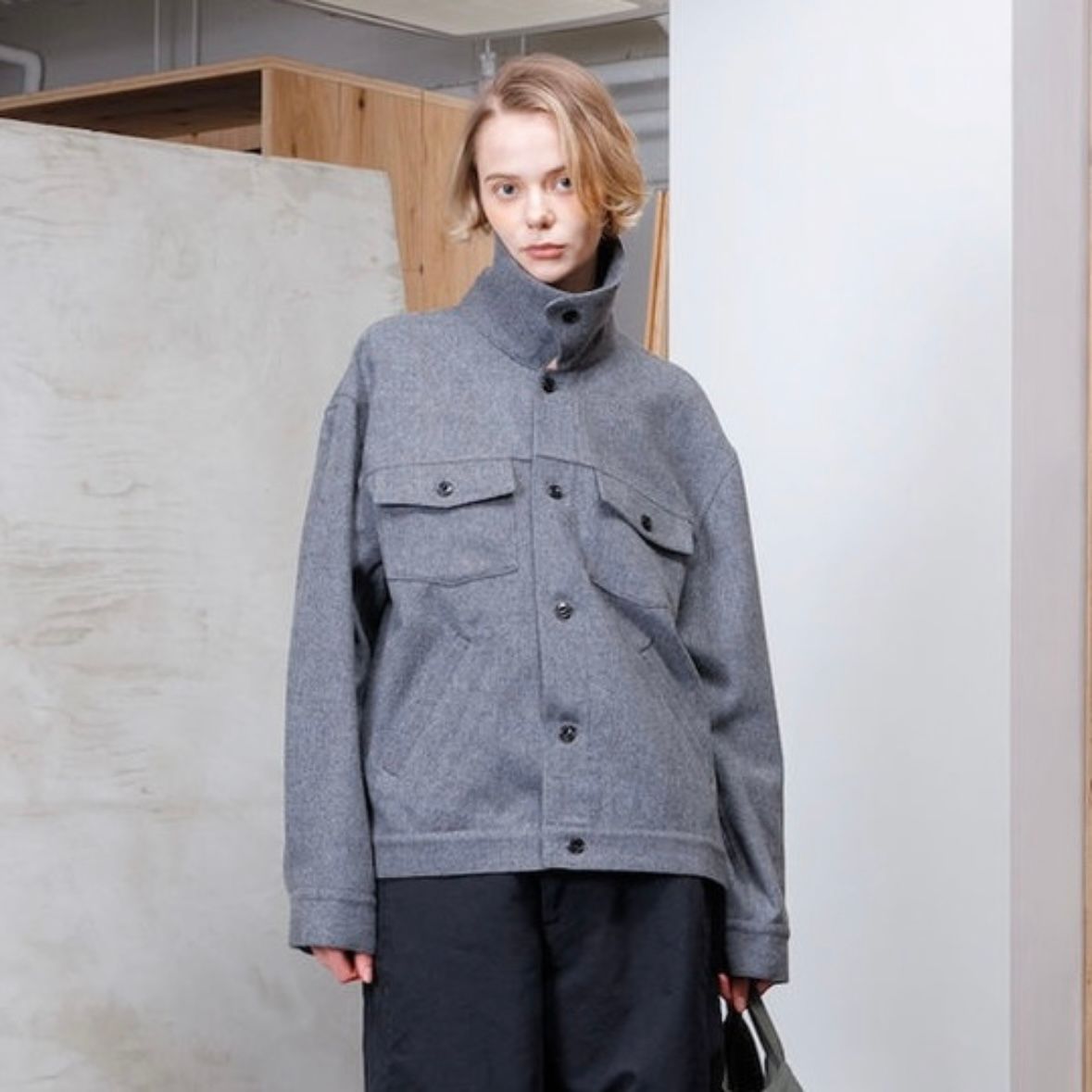 VOAAOV - 【残り一点】リサイクルメルトンシャツブルゾン | ACRMTSM