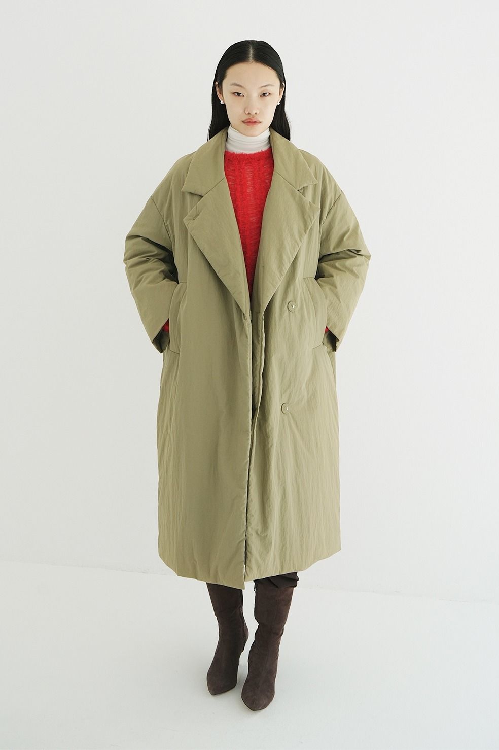 CLANE - カラーダウン チェスターコート ピンク - COLOR DOWN CHESTER