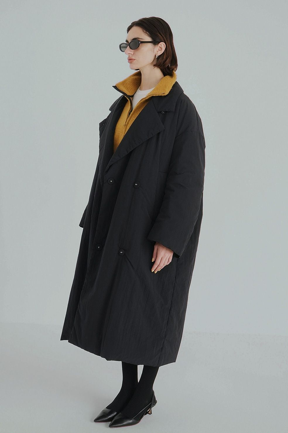 CLANE - カラーダウン チェスターコート ベージュ - COLOR DOWN