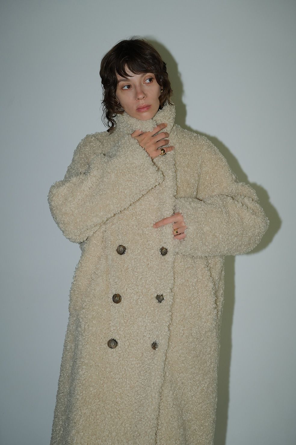 CLANE - ダブル ロング ボアコート - DOUBLE LONG BOA COAT - IVORY