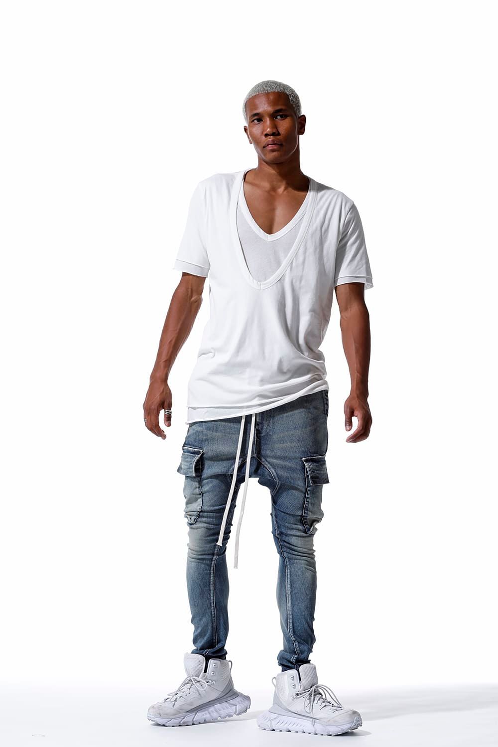 A.F ARTEFACT - Denim Sarouel Skinny Long Pants