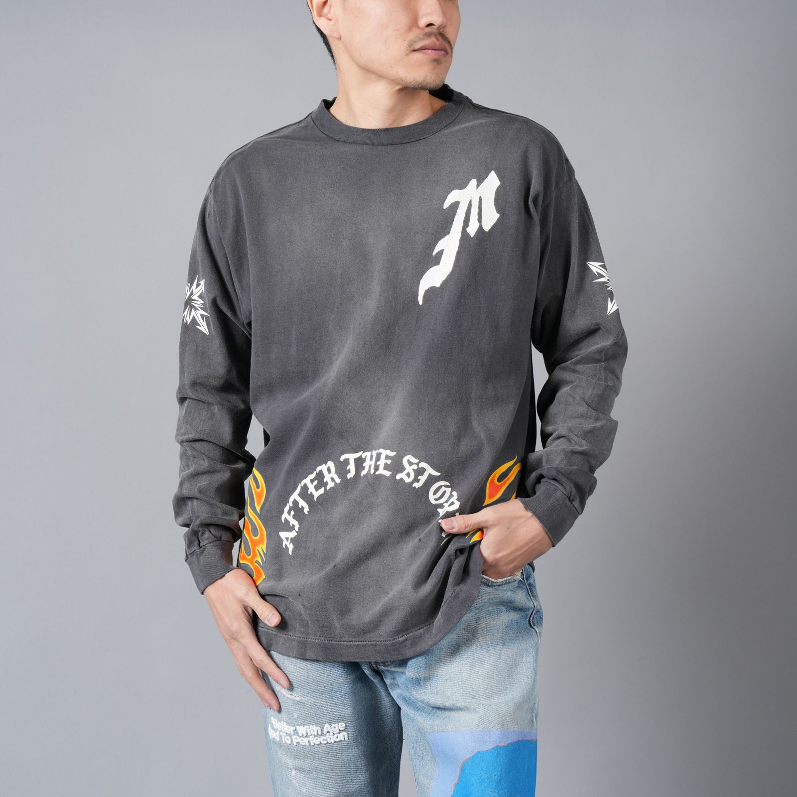 SAINT M×××××× - 【ラスト1点】SM-YS8-0000-015 / M / BLACK / ロンT