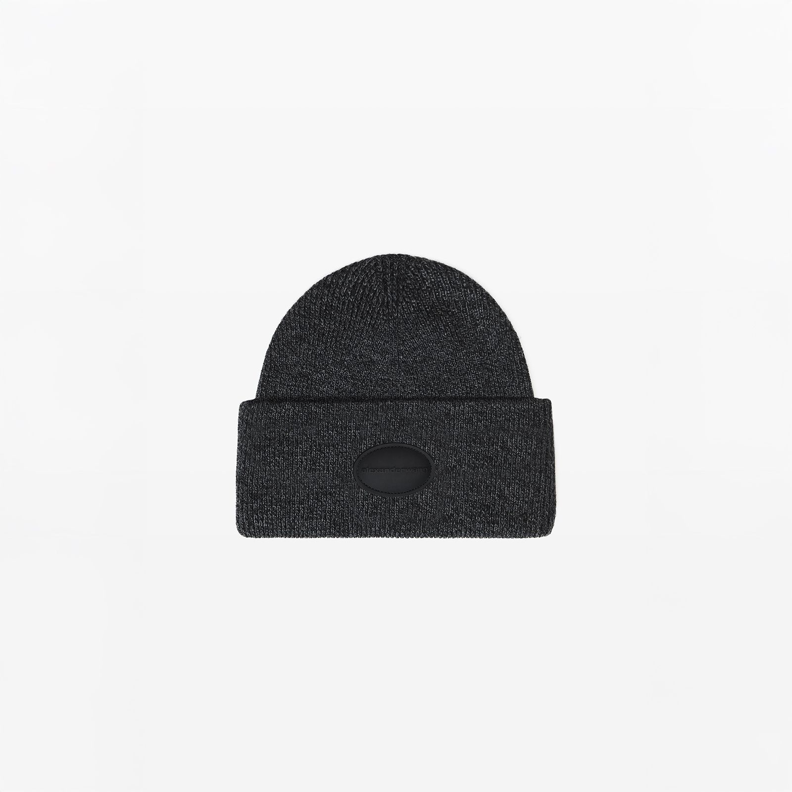 alexander wang - 【ラスト1点】RIBBED BEANIE WITH DOMED LOGO PATCH