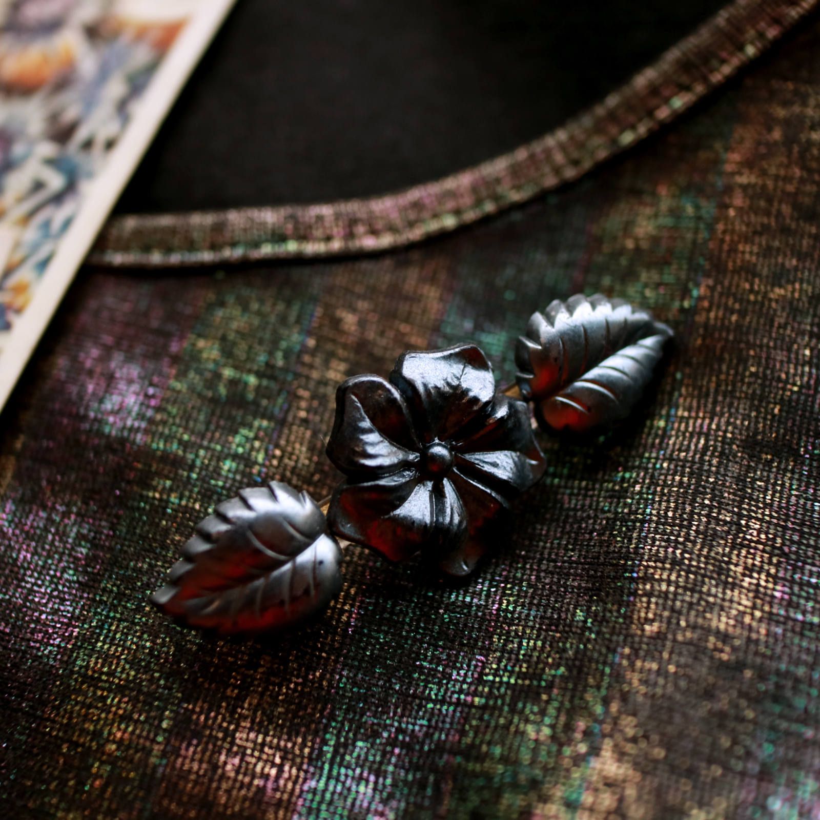 ブローチ イギリス製 ヴィンテージアクセサリーかかしブローチエナメル