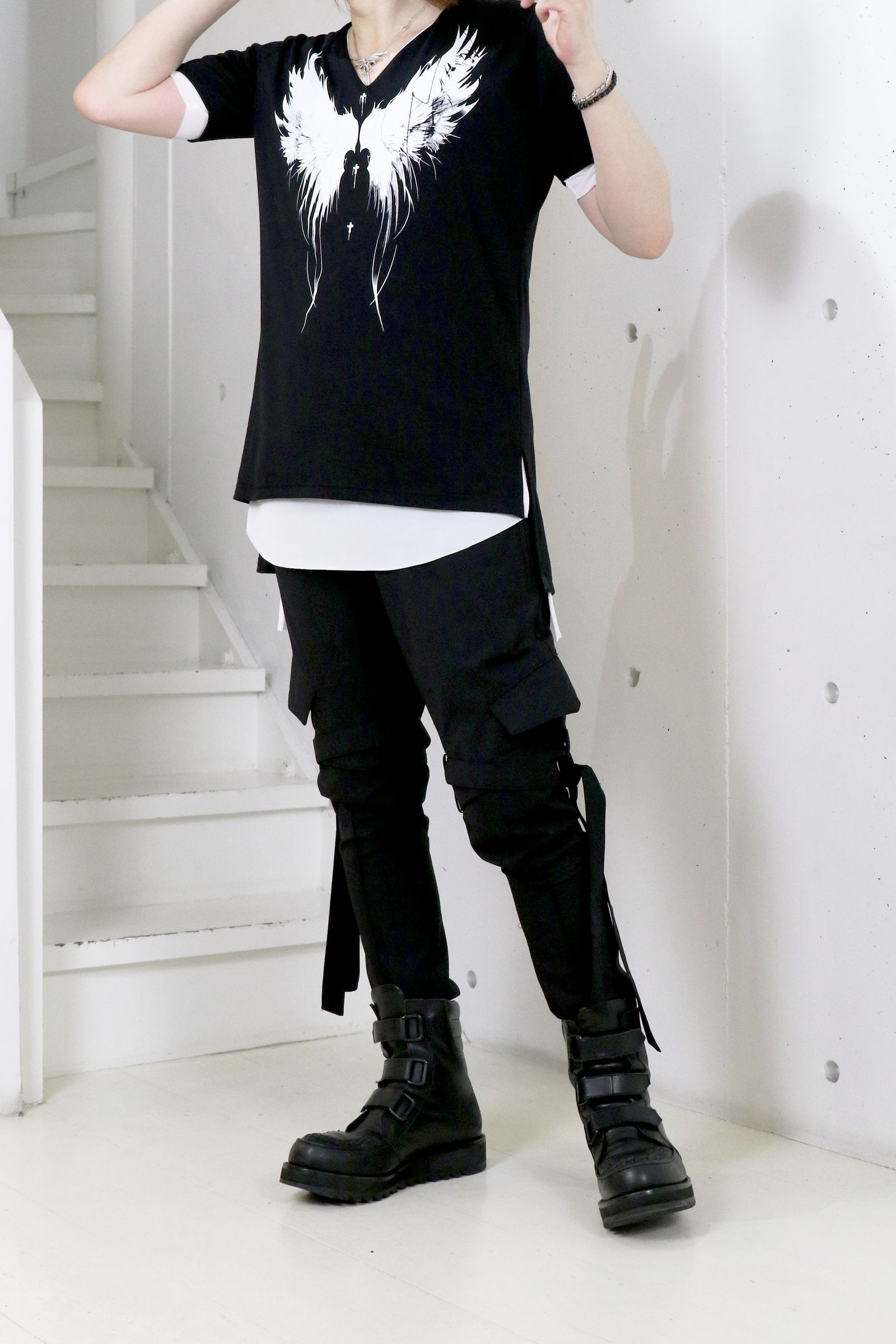 kiryuyrik - Layered V-Neck T-Shirt / レイヤード Vネック Tシャツ