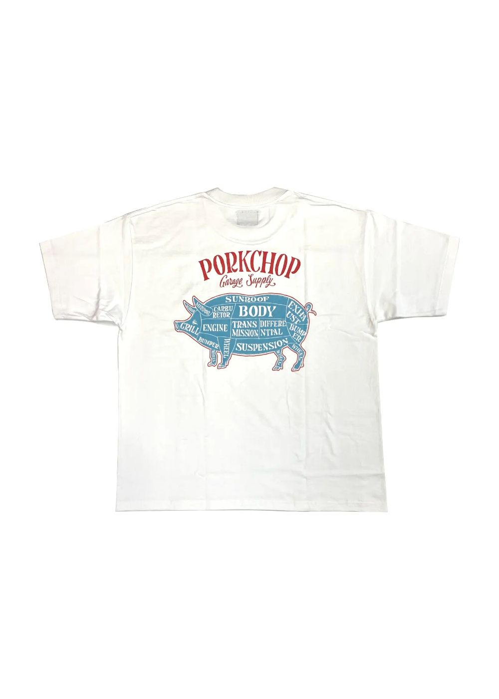 PORKCHOP GARAGE SUPPLY - PORK BACK TEE (BLACK) / ポークバック ロゴ