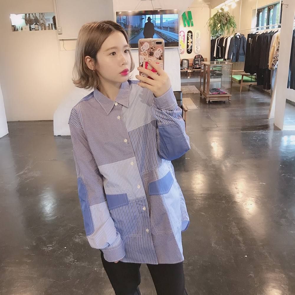 COMME des GARÇONS HOMME アーガイルパッチワークシャツ COMME des