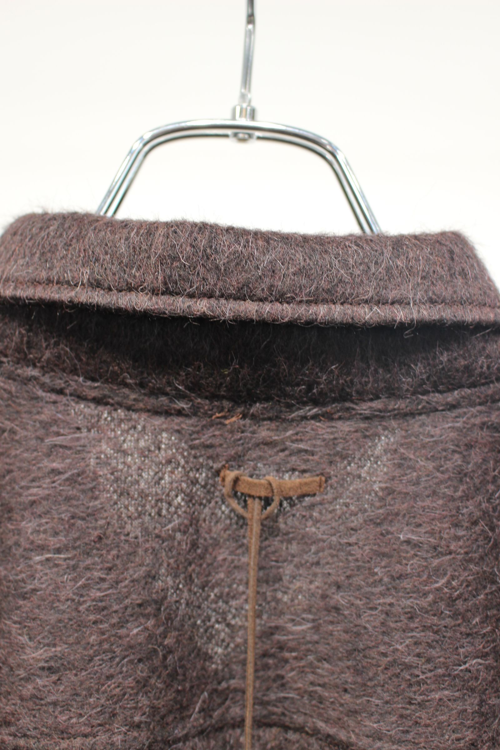 ANCELLM - SHAGGY ZIP UP SHIRT | BROWN | ジップアップシャツ | NapsNote