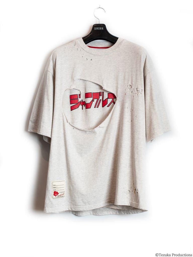 SEVESKIG - 【25SS】ジャングル大帝 コラボ ダメージ加工 Tシャツ