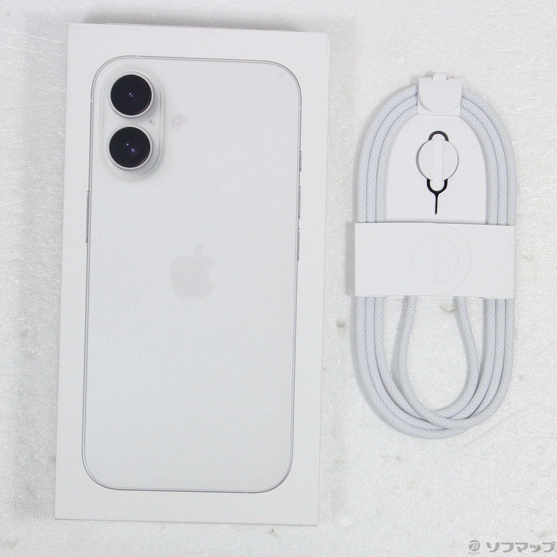 中古】iPhone16 128GB ホワイト MYDR3J／A SIMフリー [2133064900752