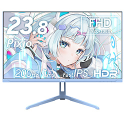 PX248WAVEB-O ゲーミングモニター PX248 Wave パステルブルー ［23.8型