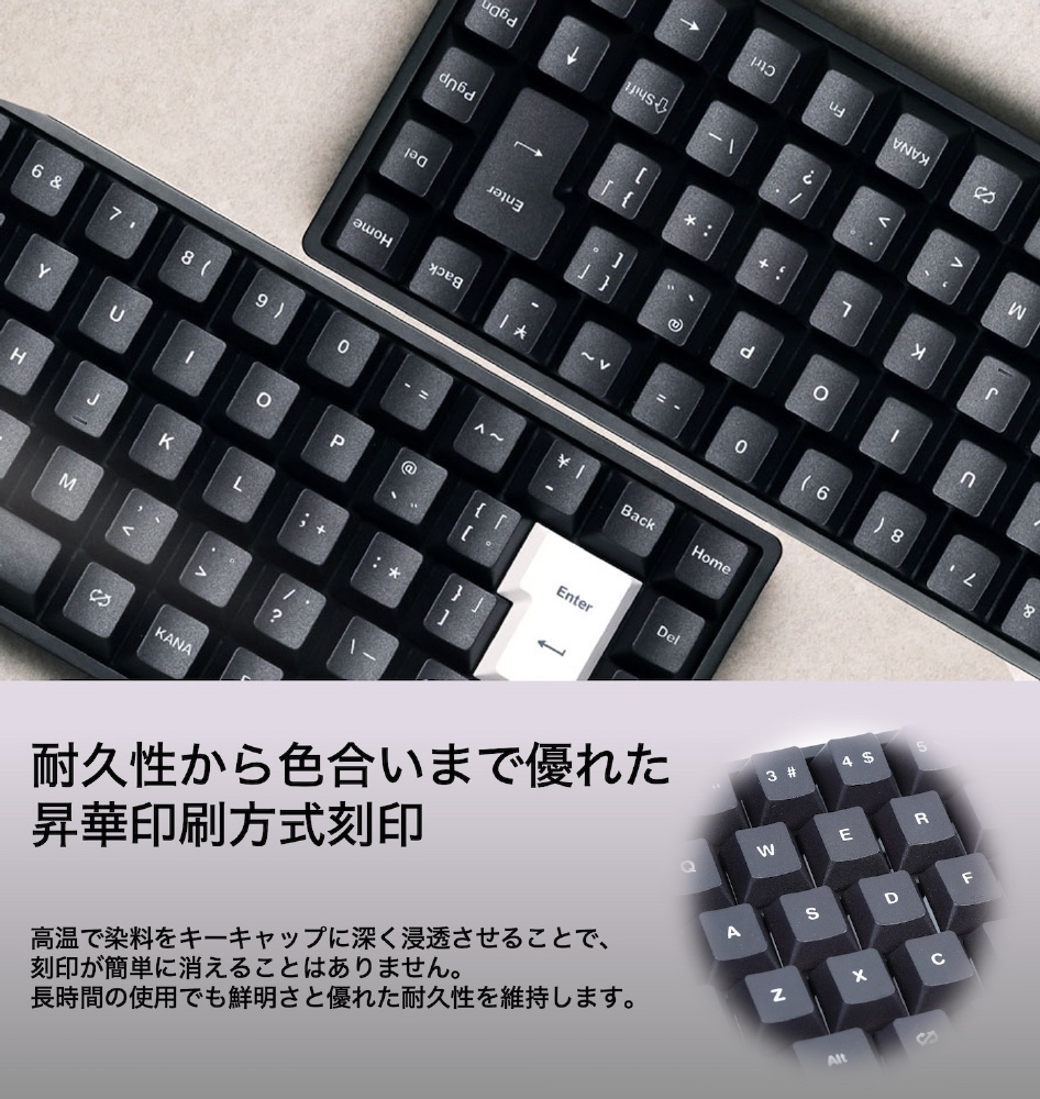 ゲーミングキーボード(ラピッドトリガー対応) VARO VM65 HE S 無接点