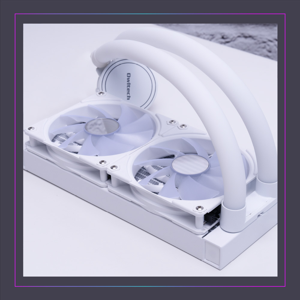 水冷CPUクーラー OWL-LCS240ARGB-WH ホワイト 120mmファンx2 [LGA1366